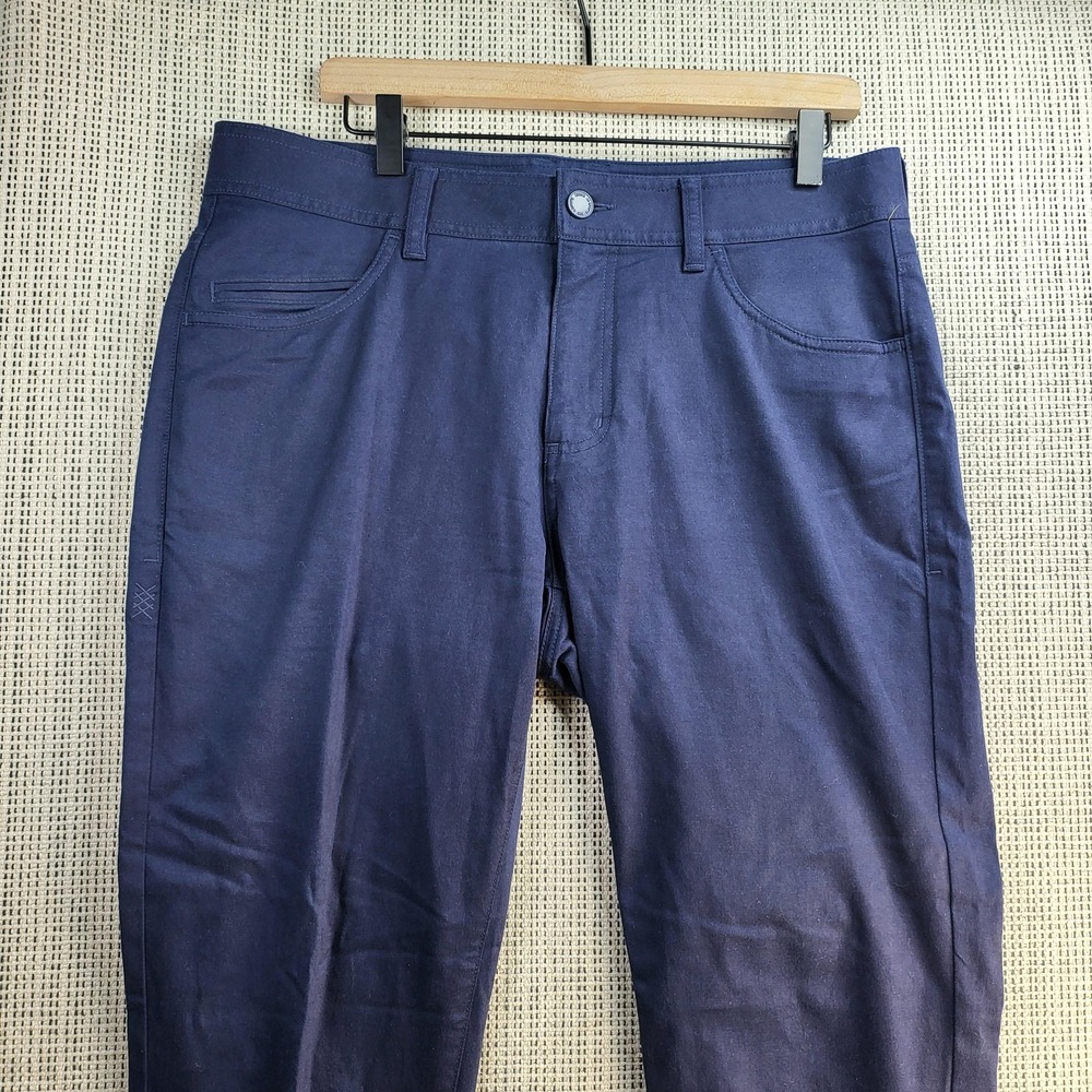 Rhone Pants Mens 33 Navy Blue 5-Pocket Chino Performance Travel‎ USA Work Casual